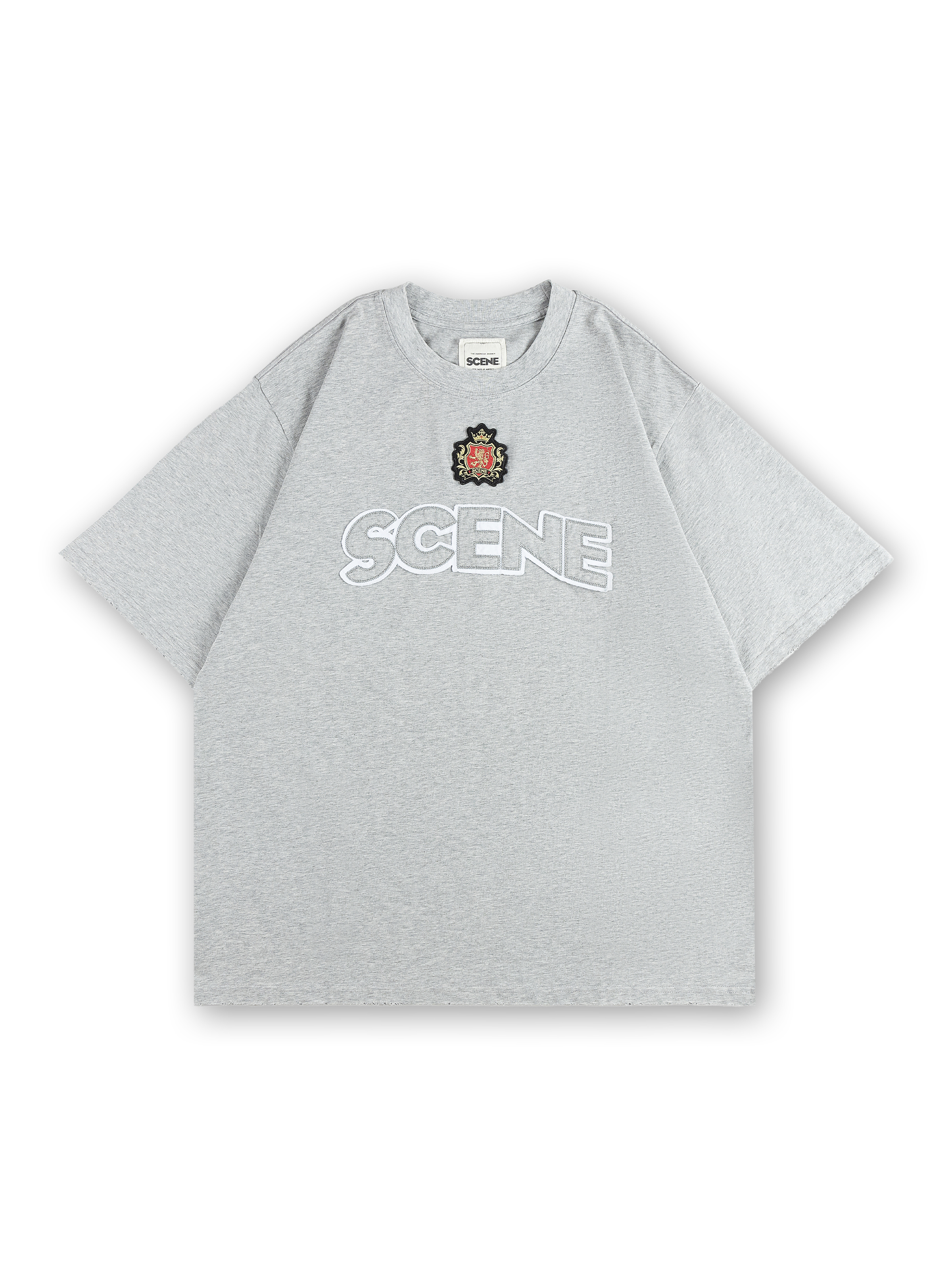 SCENE FOOTBALL TEE // GREY