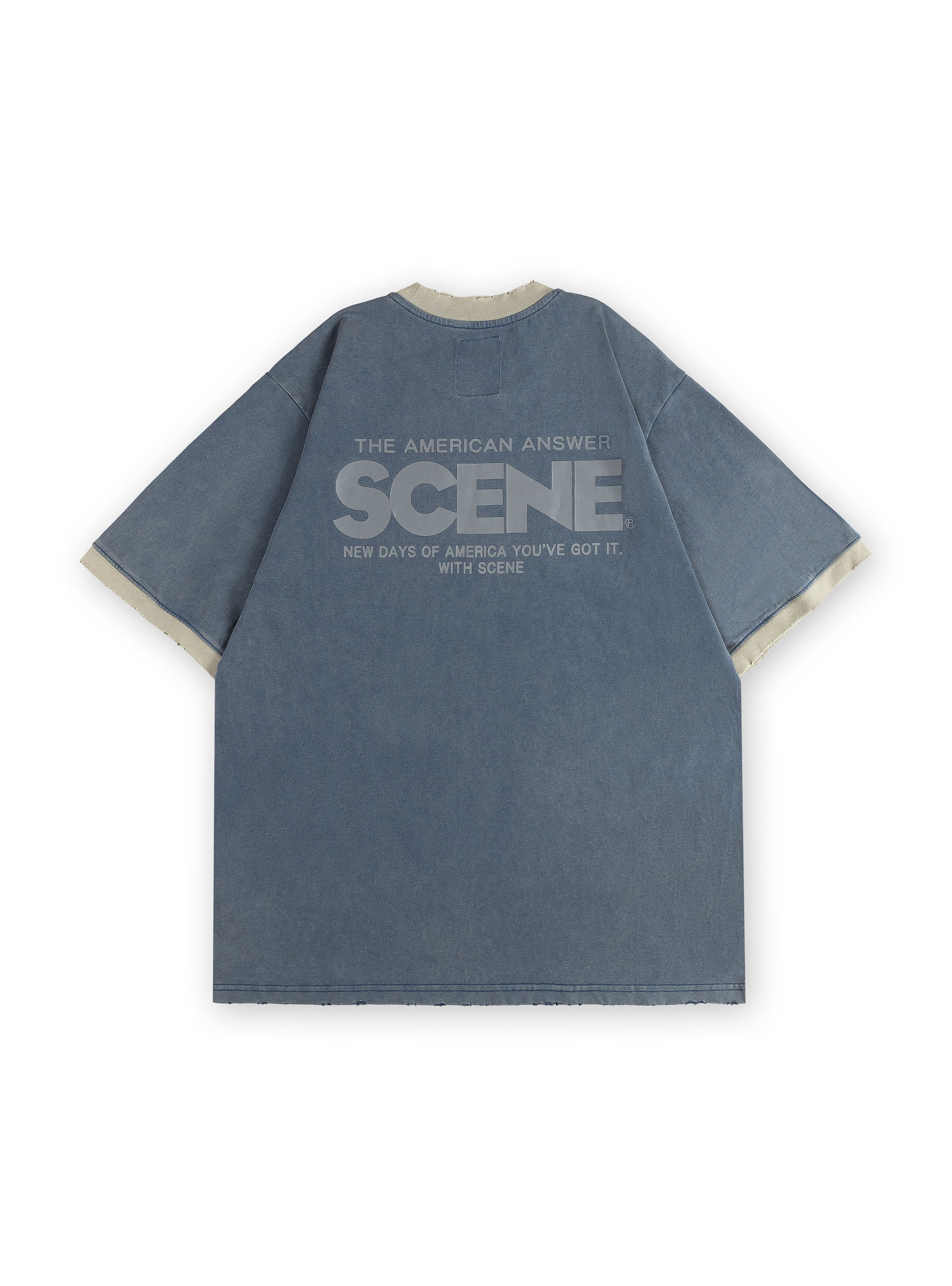 SCENE CLASSIC RINGER TEE // NVY_GRY