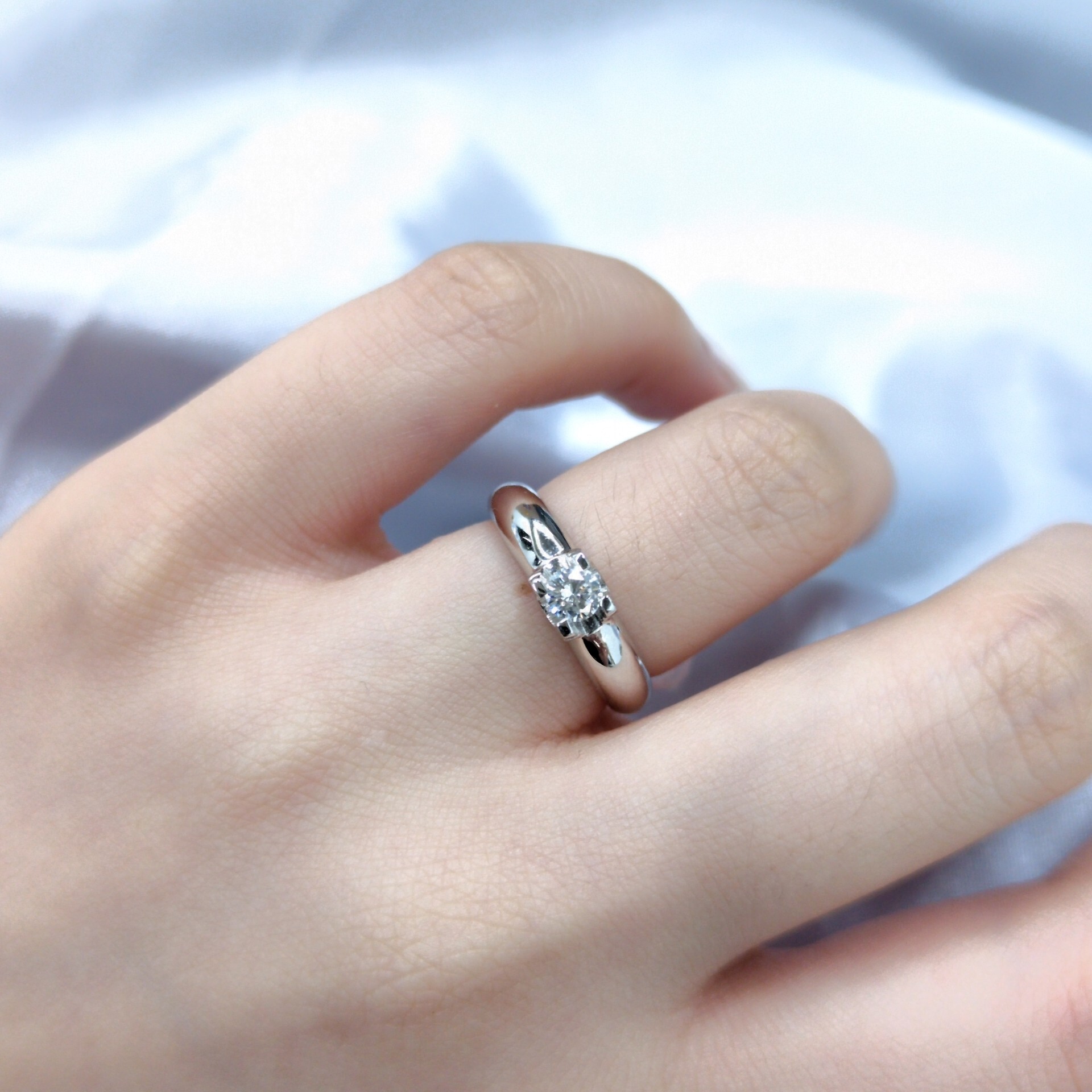 18K White Gold 0.17ct Diamond Ring