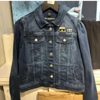 [S] KARL LAGERFELD XX BLUE PEEKING DENIM JACKET, L4TC2118-E9U (SKL1337)