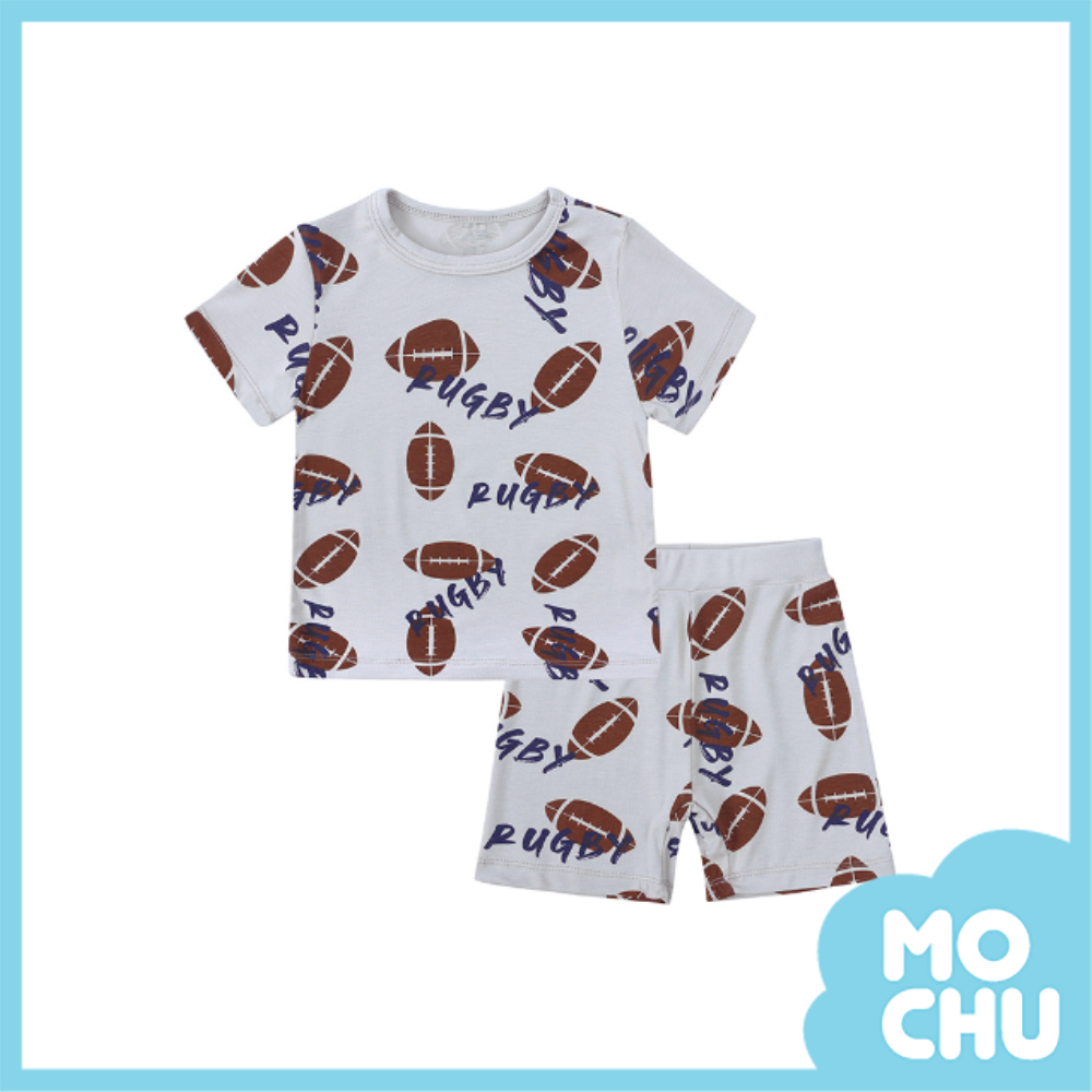 滿版橄欖球短袖休閑套裝