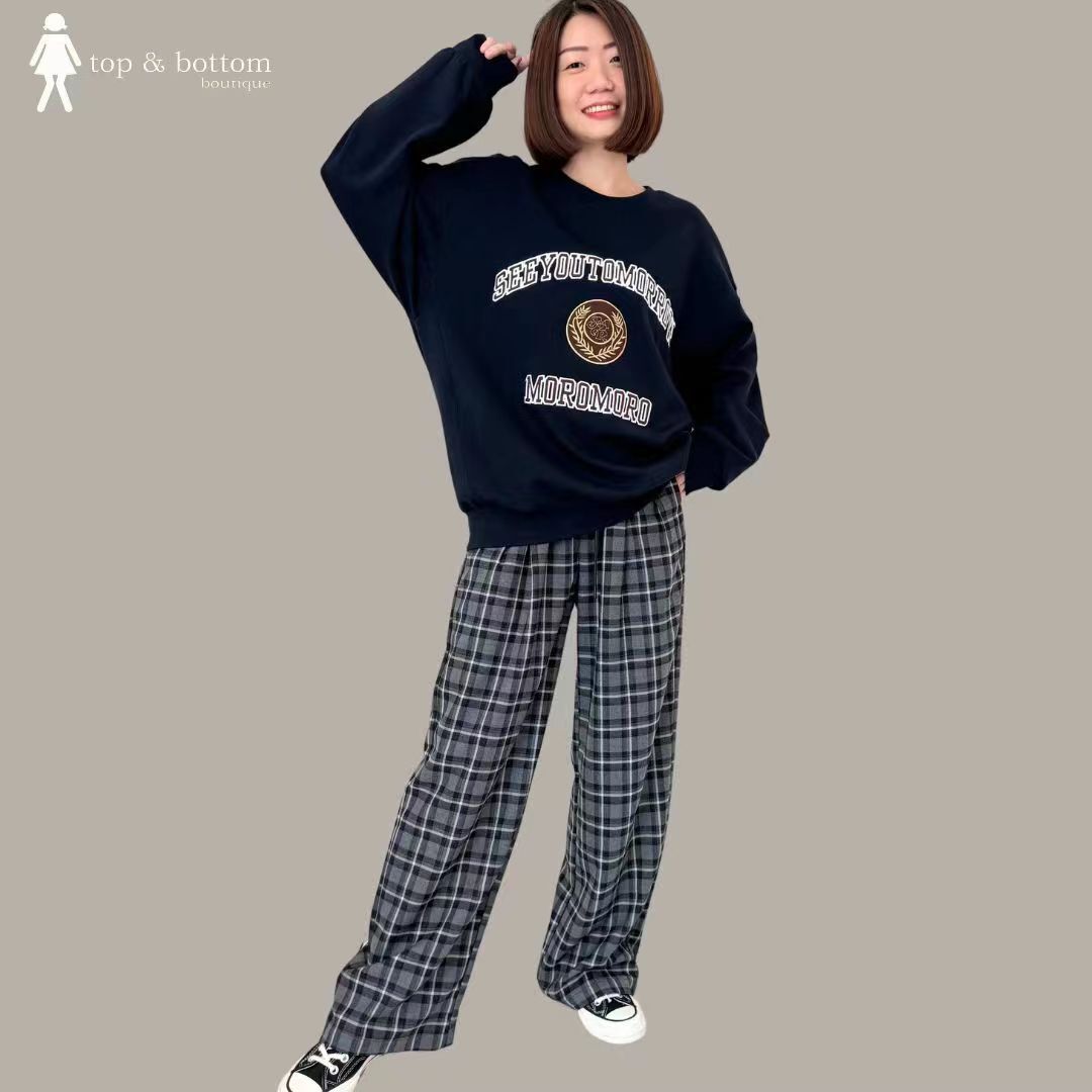 EMBROIDERED WORDING LONG SWEATER