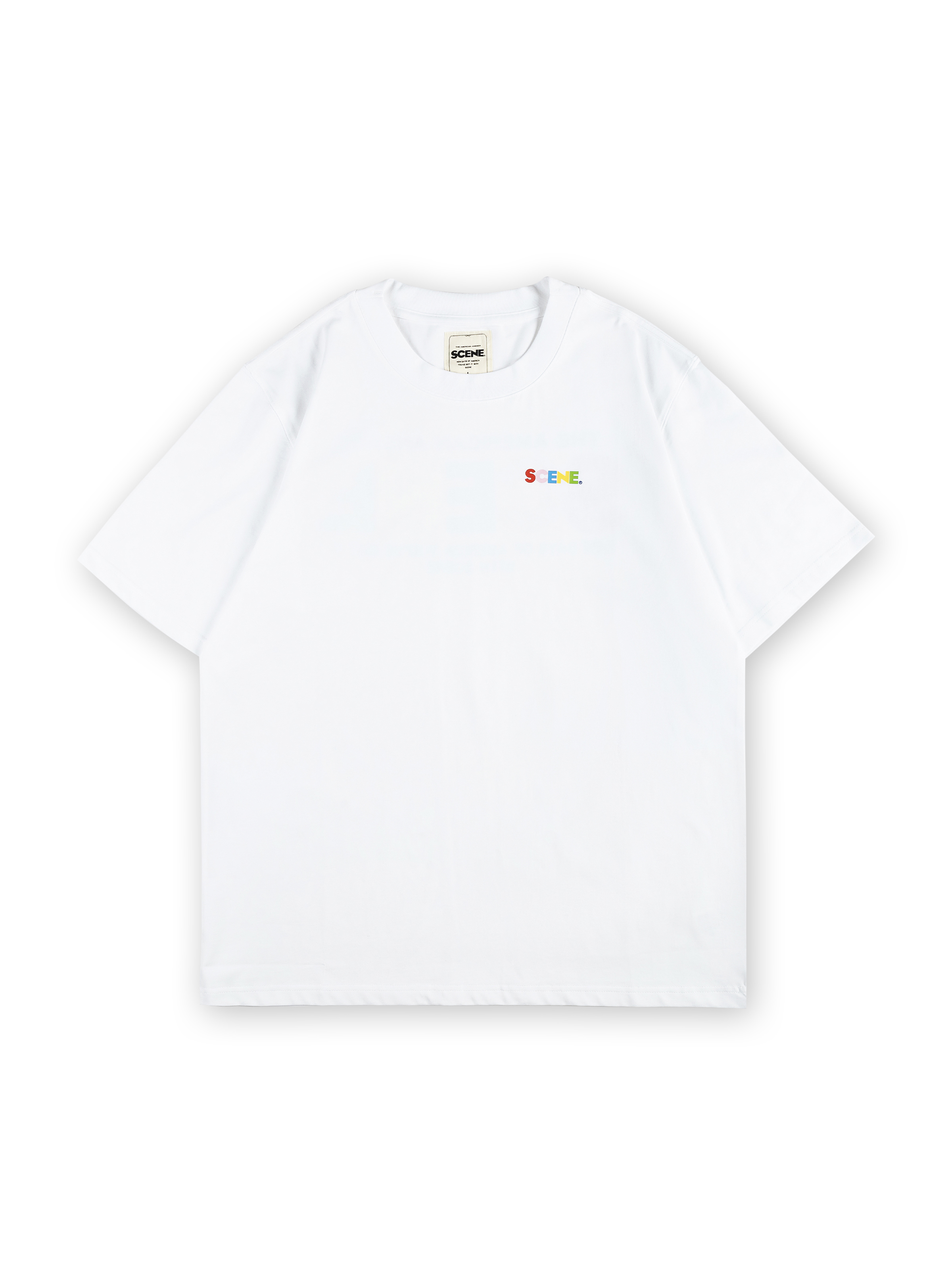 Classic Tee_Rainbow // White