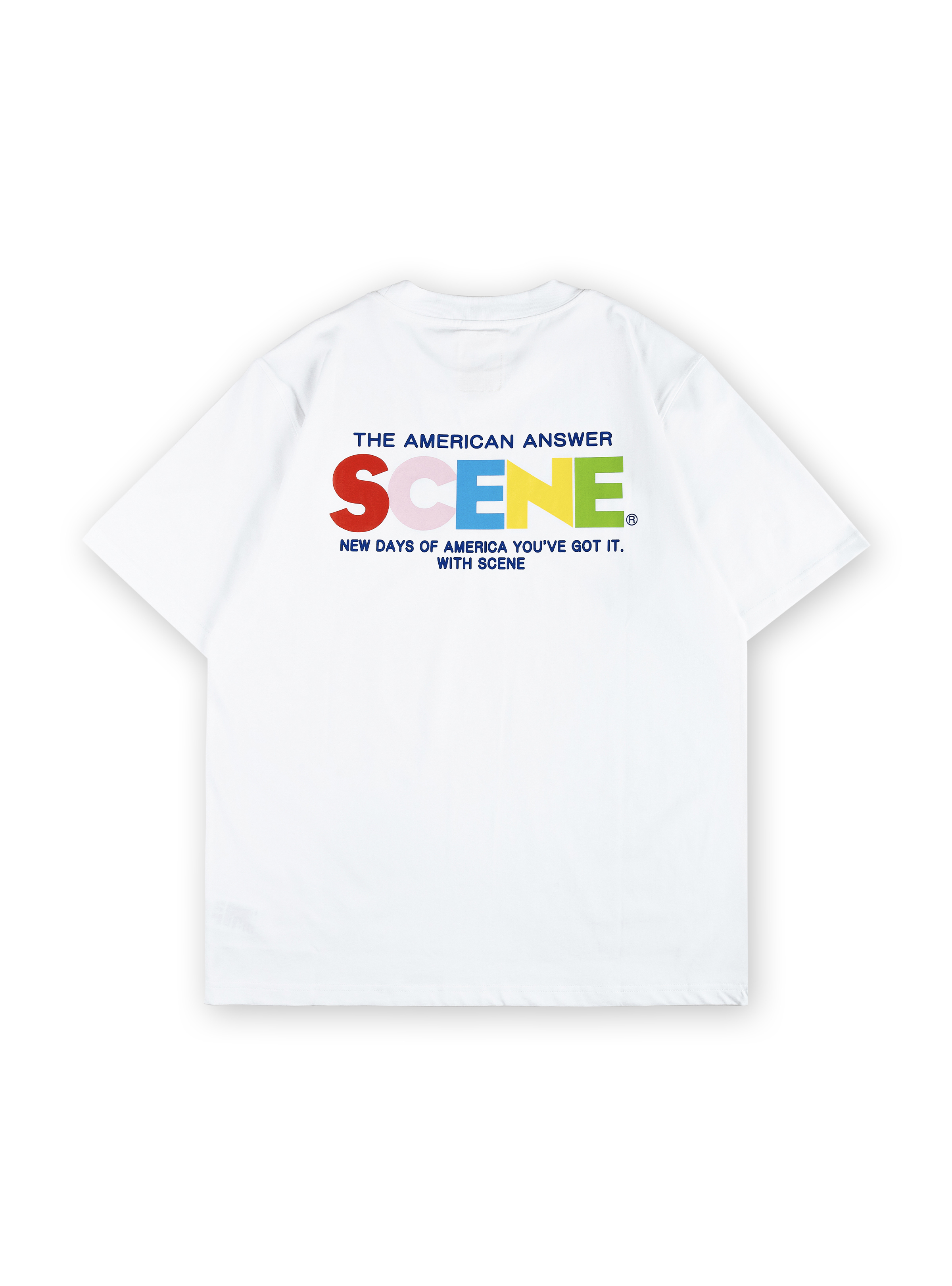 Classic Tee_Rainbow // White