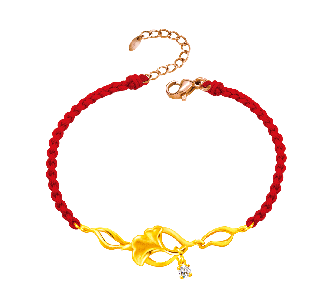 【真愛密碼】優雅銀杏編織手鍊(硬金(