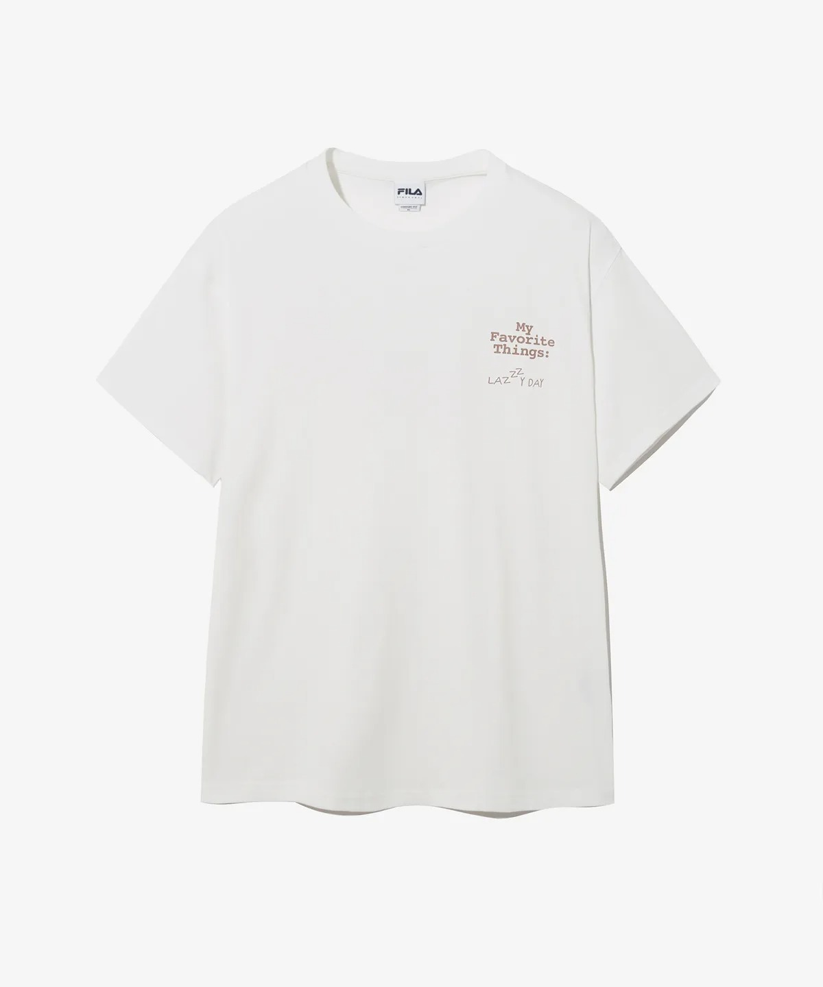 【FILA】 Overfit graphic t-shirt / 追跡付 FILA x Pepe Shimada Crossover Cat Illustration Round Neck