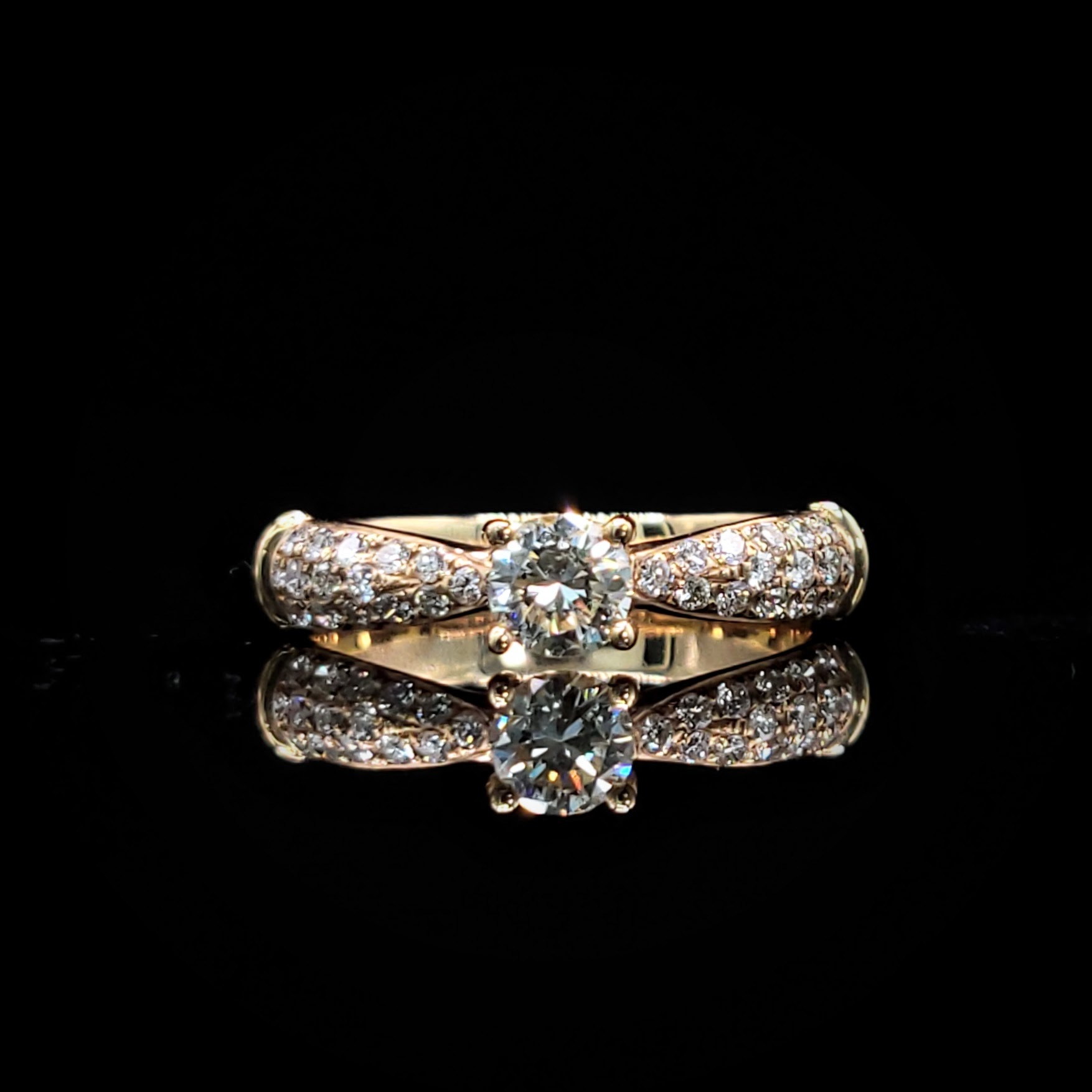 18K Rose Gold 0.59ct Diamond Ring