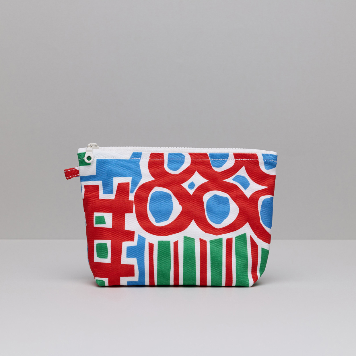 印花隨身化妝包 / 都更藍綠