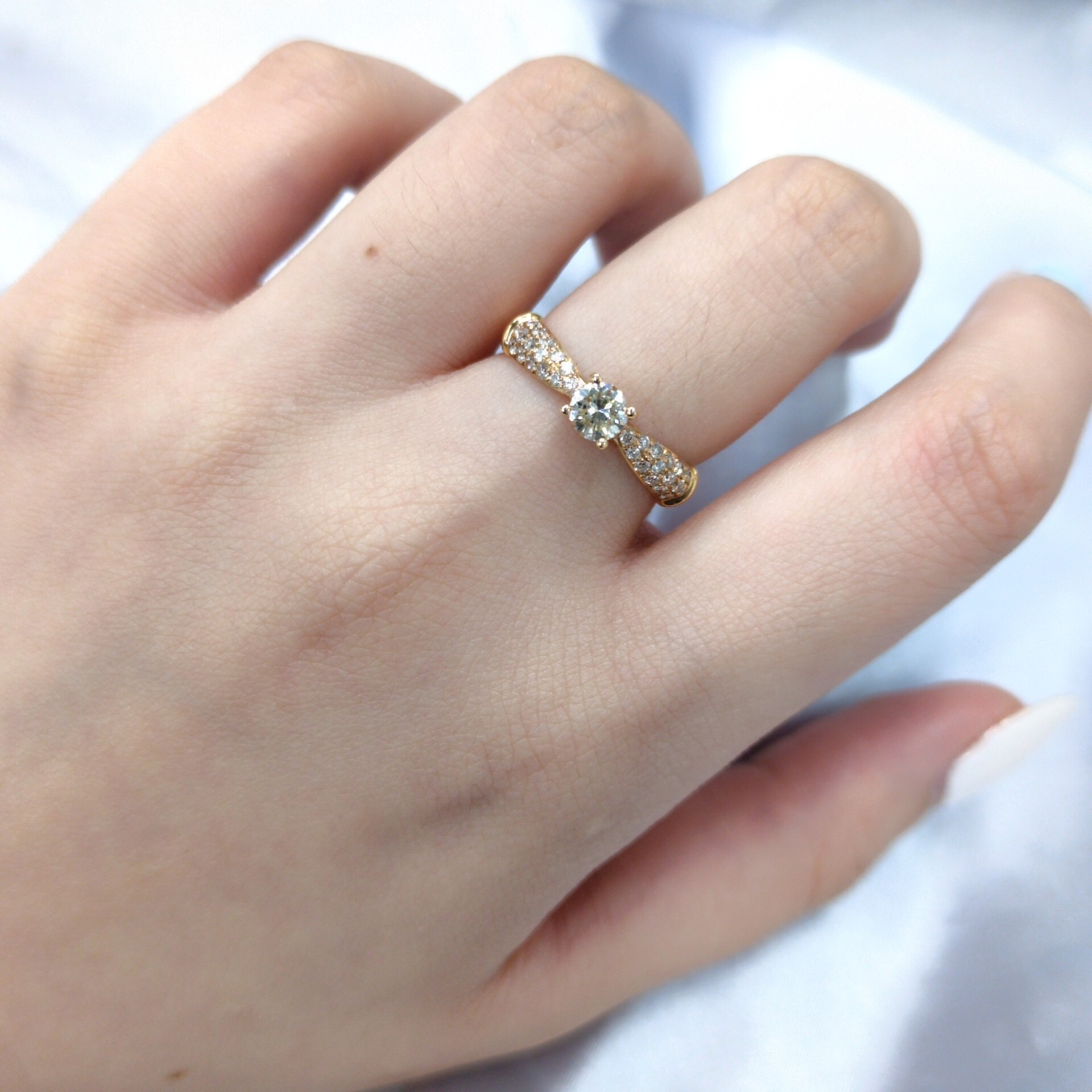 18K Rose Gold 0.59ct Diamond Ring