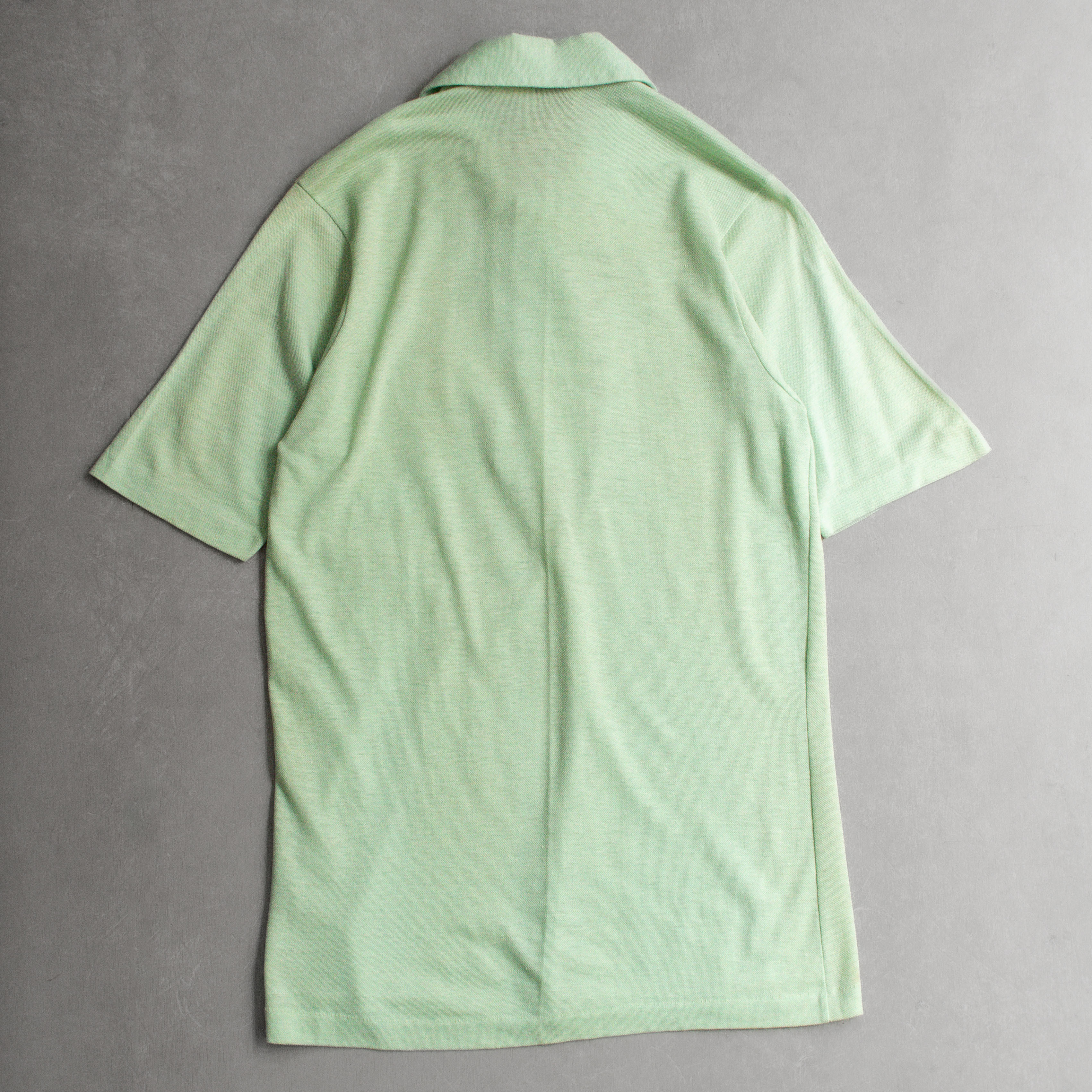 80-90S VINTAGE POLO SHIRT 美國 淺綠 素面 短袖 POLO衫