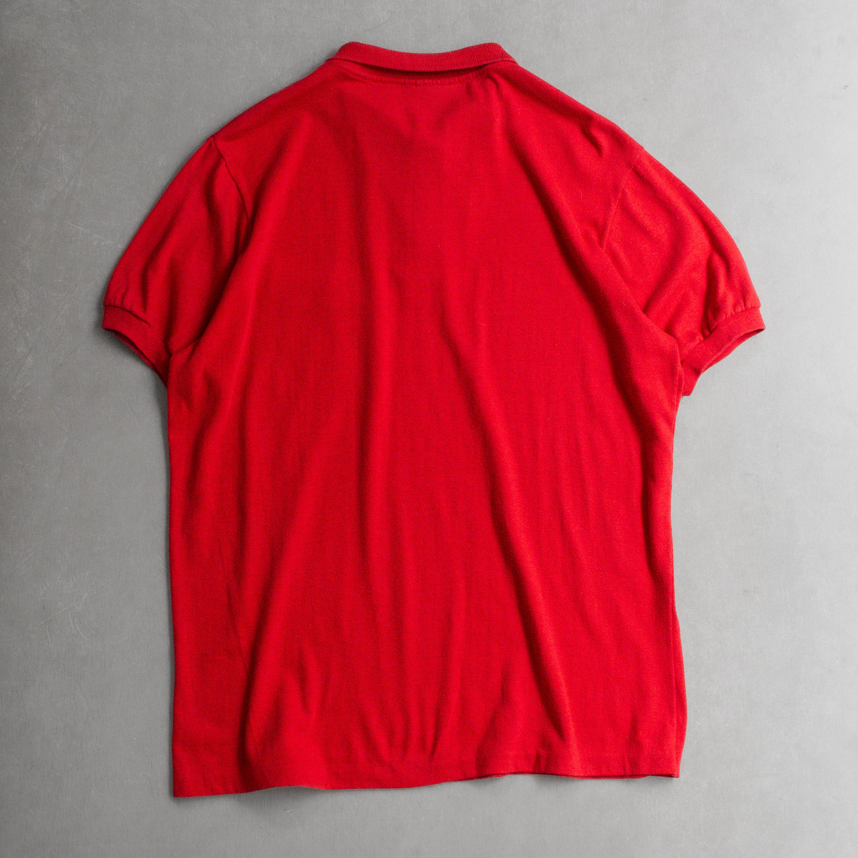 80-90S VINTAGE POLO SHIRT 美國製 紅色 口袋 短袖 POLO衫