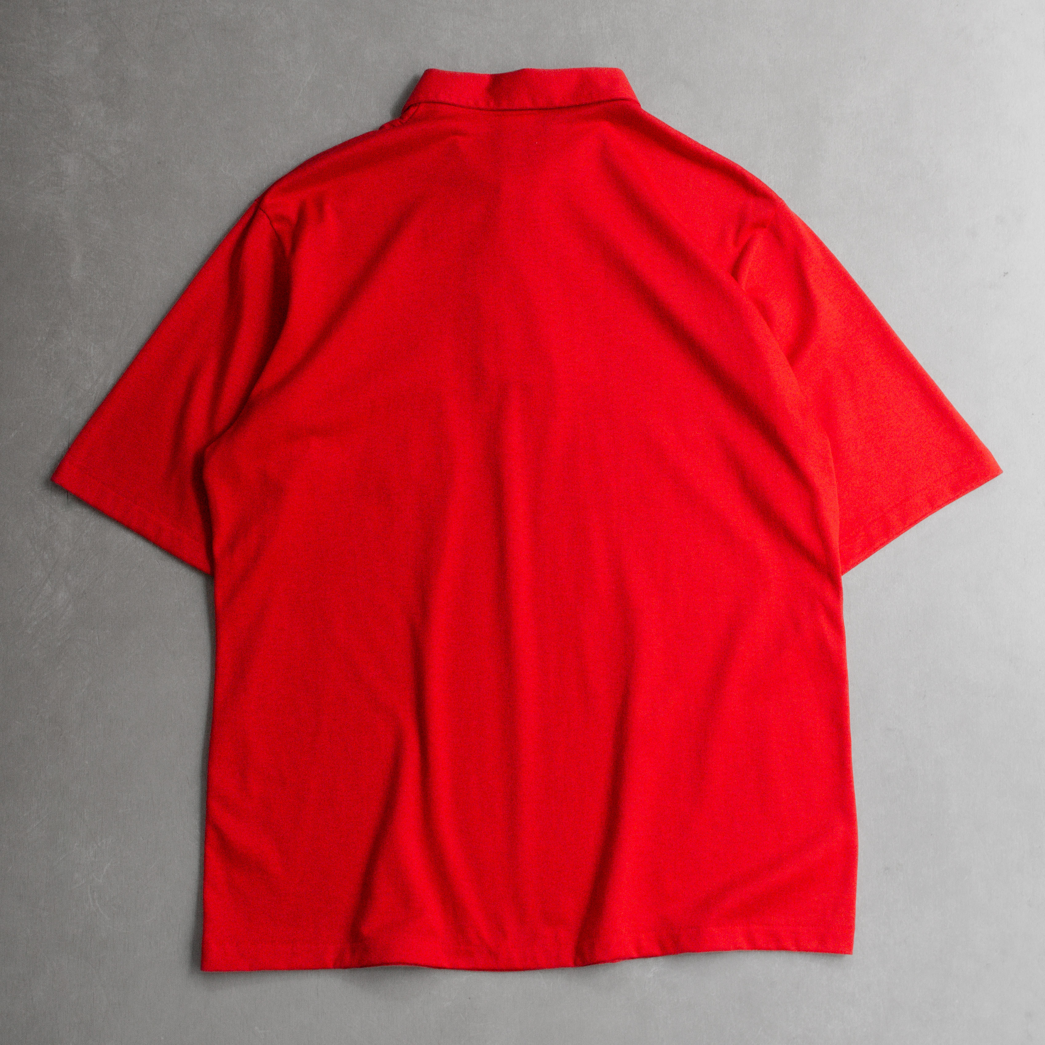 80-90S VINTAGE POLO SHIRT 美國製 紅色 素面 短袖 POLO衫