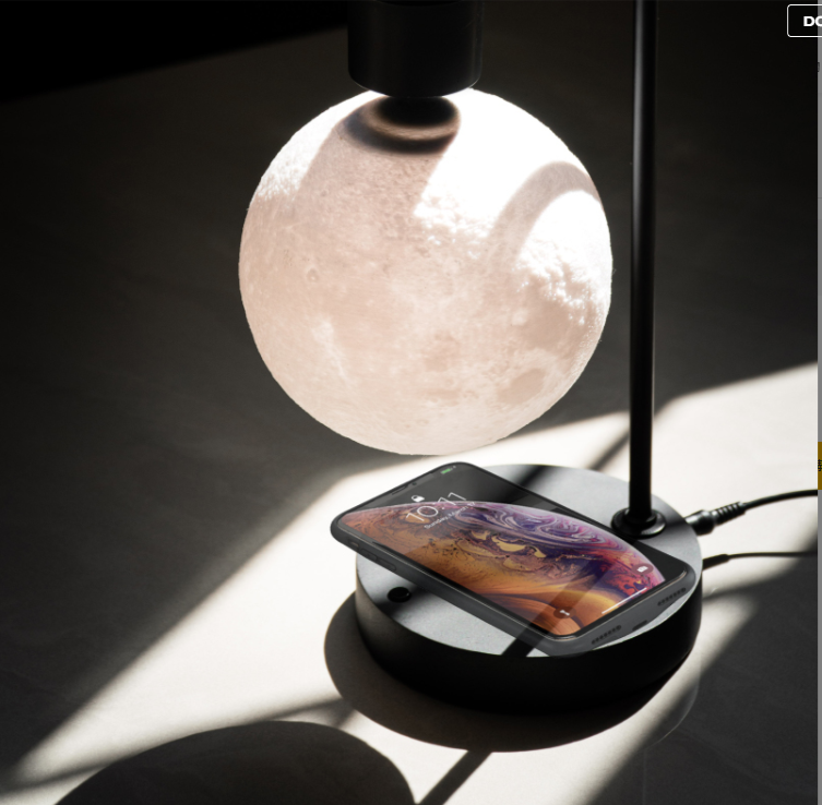 MOZTECH｜懸浮月球燈2代無線充電版