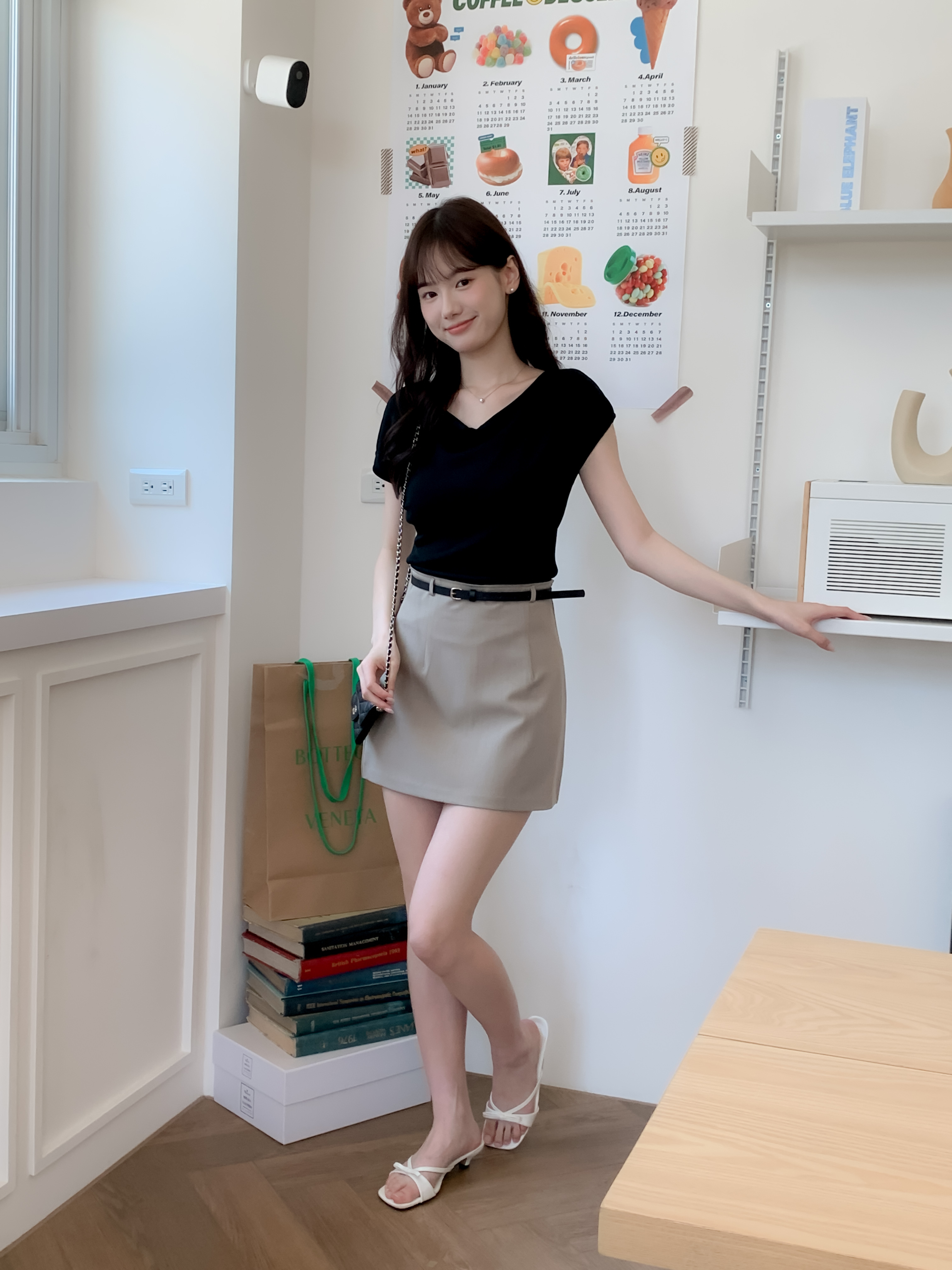 🧊涼感針織垂領上衣  ( 1 colors )