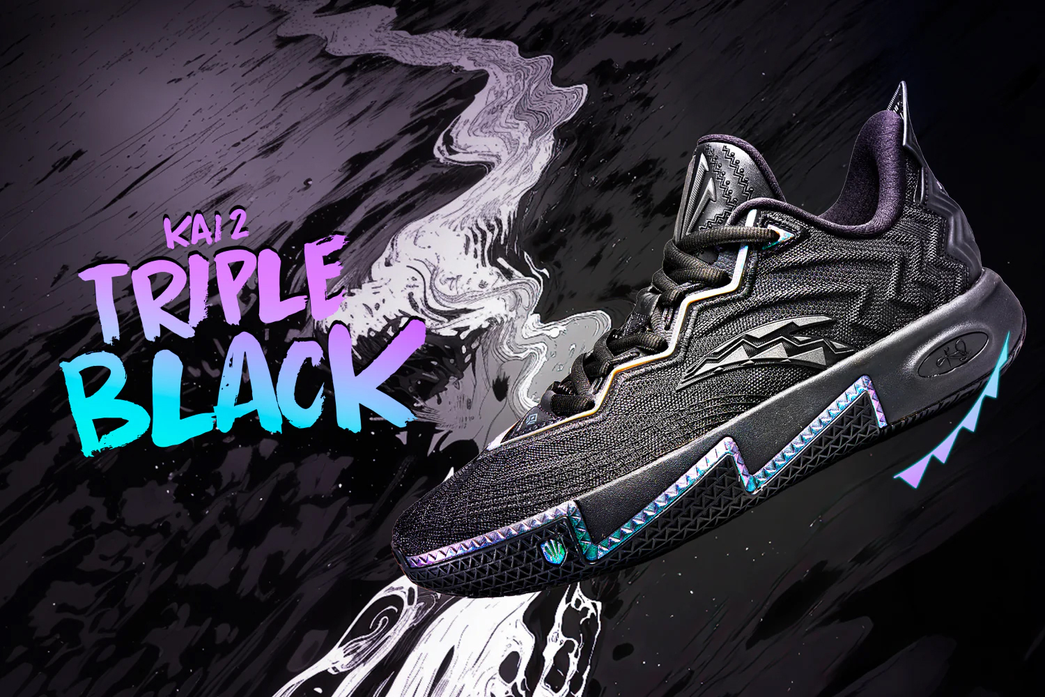 <連線代購商品>ANTA KAI 2 Triple Black 黑武士 全黑 漸層 實戰鞋【112531111S-3】歐文2