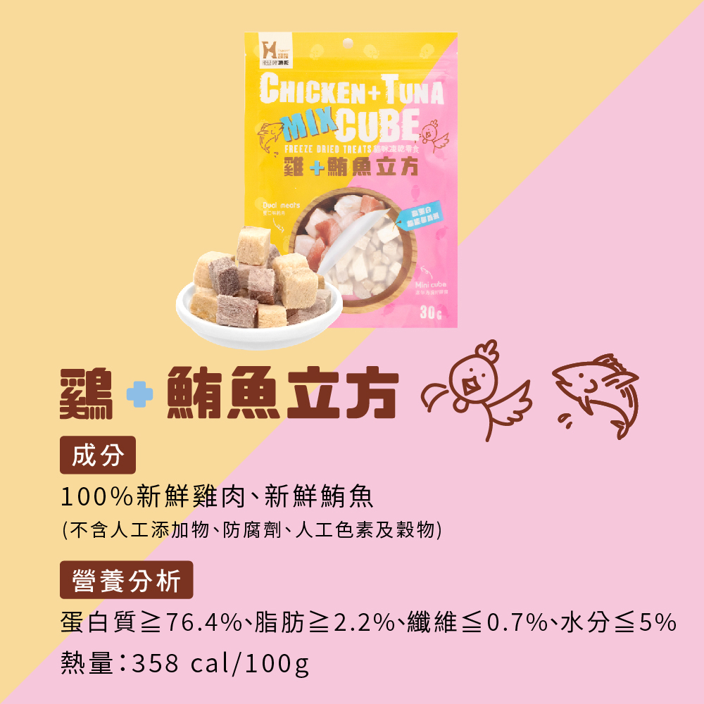 貓咪零食雞鮪立方凍乾零食營養成分表