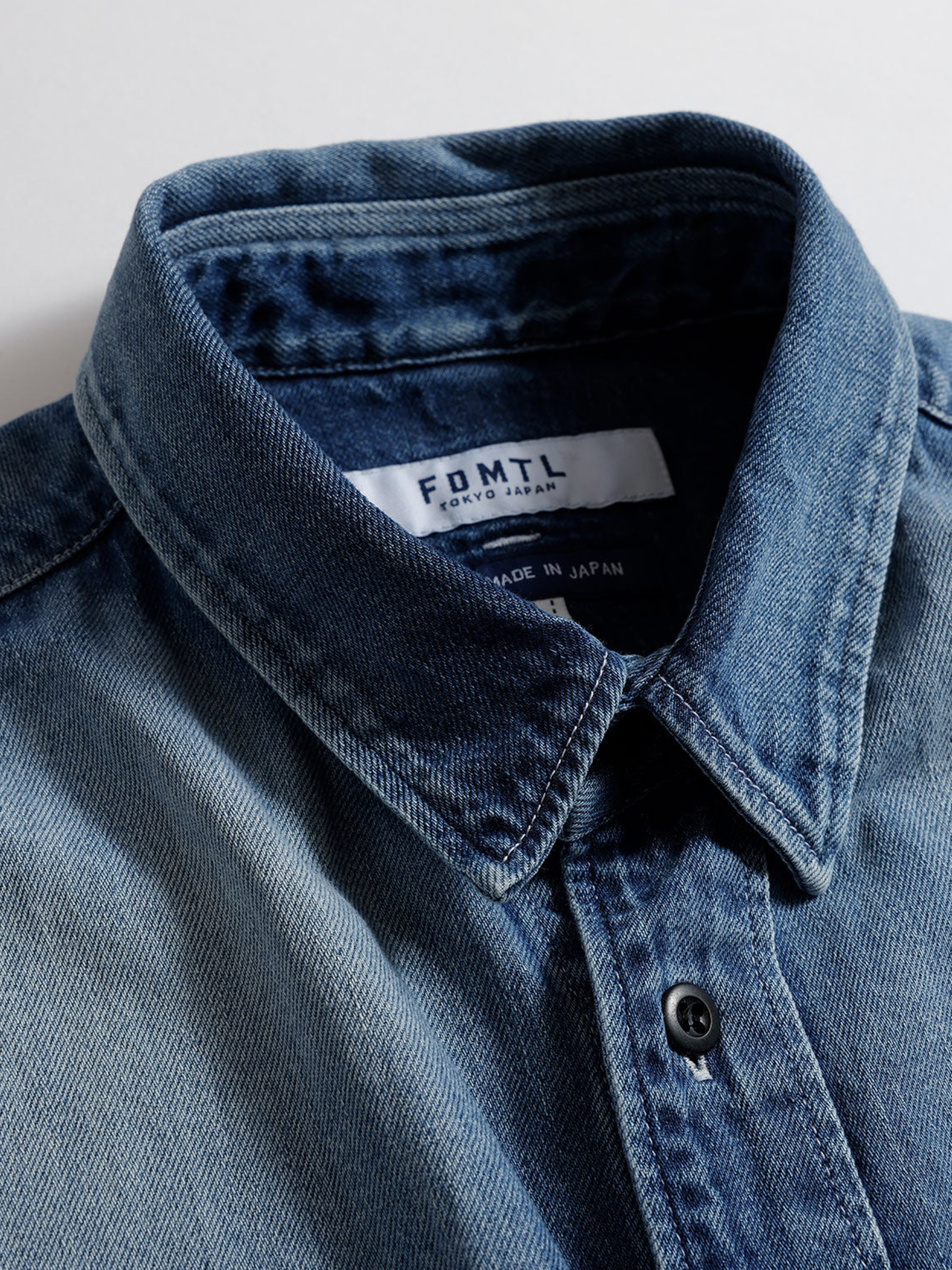 FDMTL DENIM SASHIKO SHIRT 3YRWASH牛仔外套