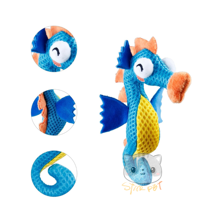 Gigwi Dental Mesh Sea Horse Cat Toy
