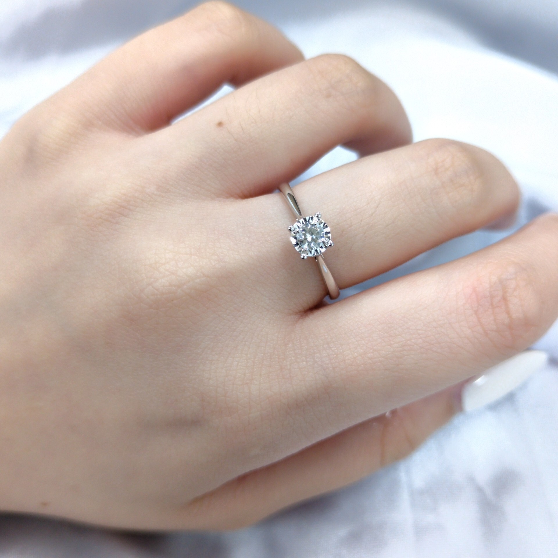 18K White Gold 0.20ct Diamond Ring