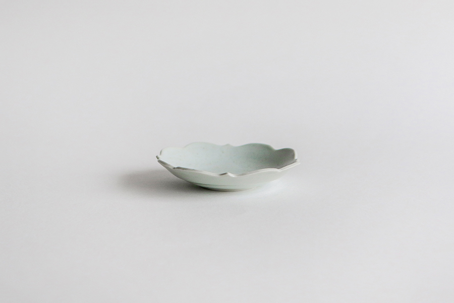 KIHARA-古染付四稜小皿／古染草花