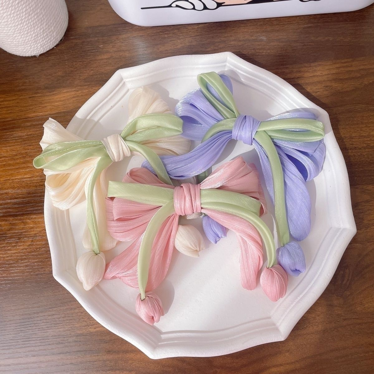 [2 FOR RM10] Fairy Spring Tulip Aesthetic Ribbon Bow