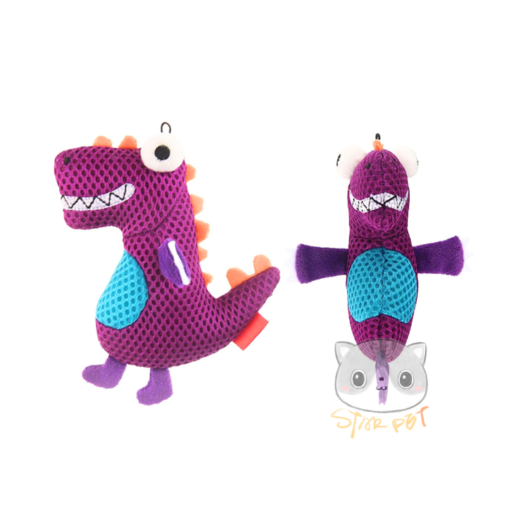 Gigwi Dental Mesh Dinosaur Cat Toy