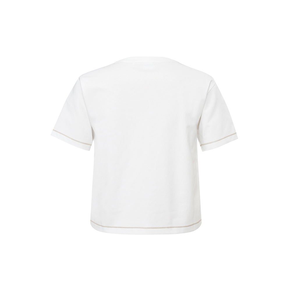 【EIDER】女涼感短版短袖上衣/25EDWM25265-[薄荷綠、純淨白]