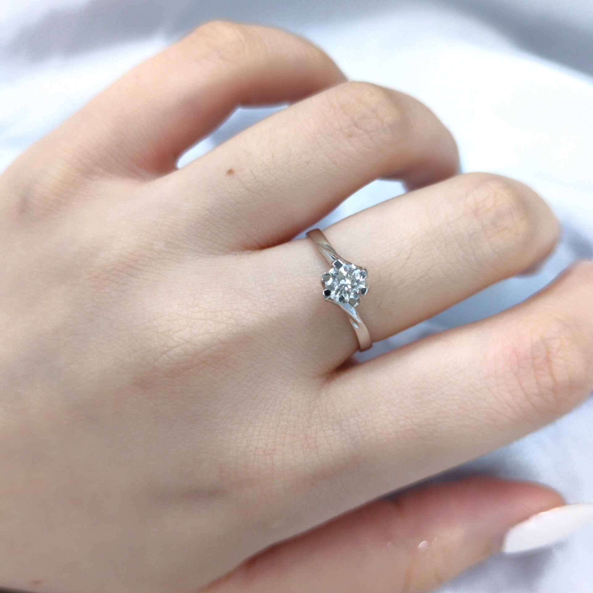 18K White Gold 0.50ct Diamond Ring