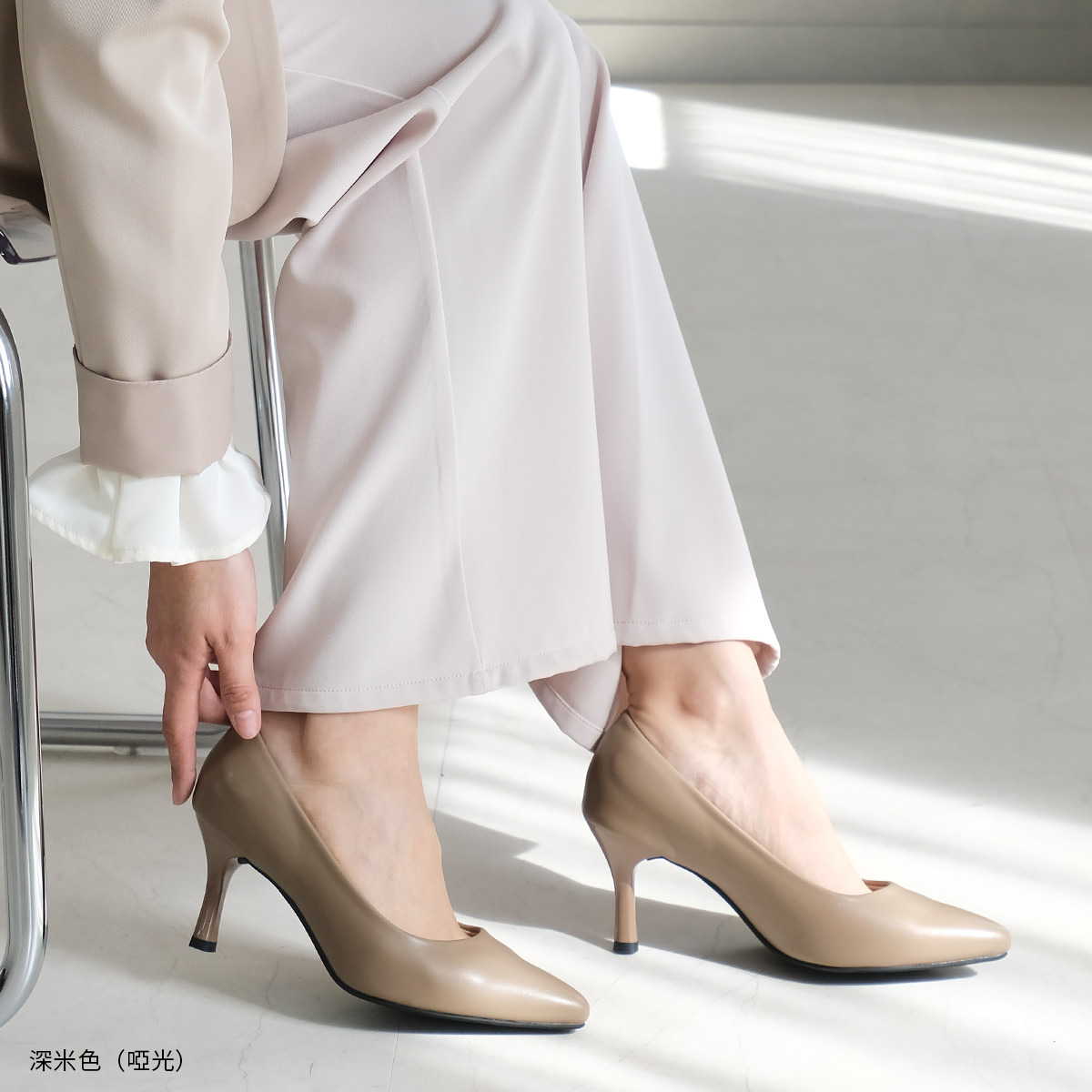 健步如飛人氣尖頭7公分高跟鞋 超好走女鞋【CX1101】