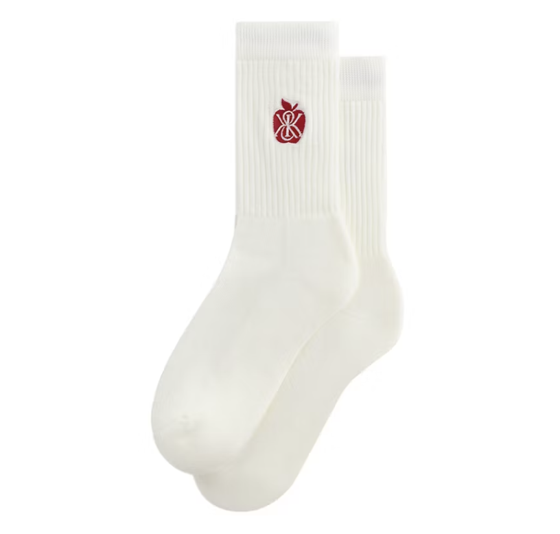 2025SS Kith Apple Crest Embroidered Socks Logo 蘋果 長襪 襪子 現貨 KHM220102