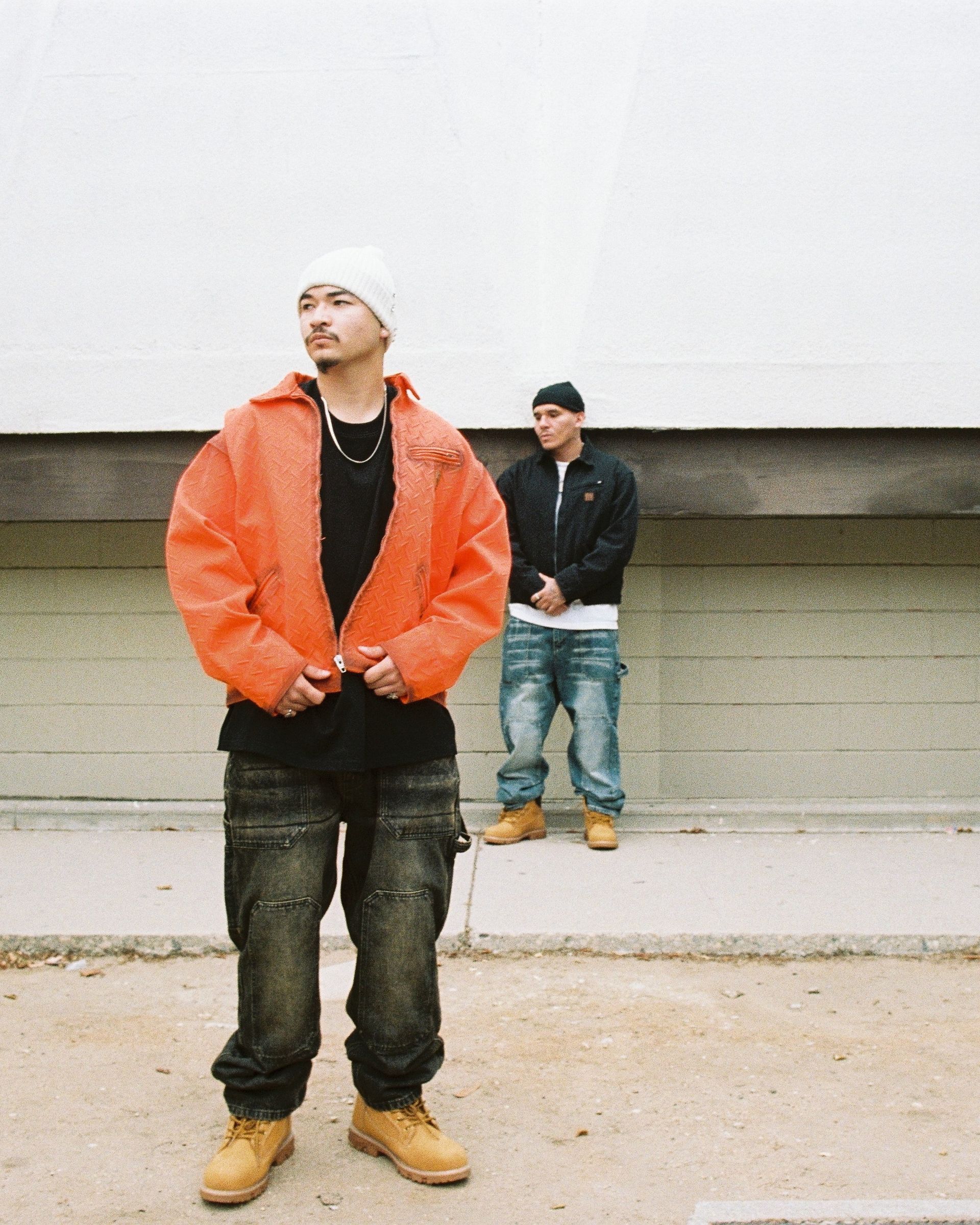 MENACE｜Steel Embossed Carpenter Pants (Rusted Black Denim)