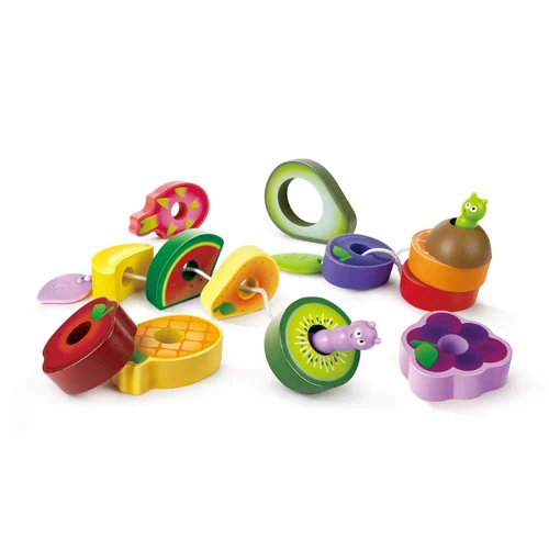 德國 Hape 貪吃毛毛蟲水果穿穿樂