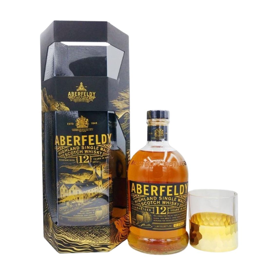 Aberfeldy 12 Years Highland Single Malt Whisky Glass Set（禮盒) | 連威士忌酒杯一隻