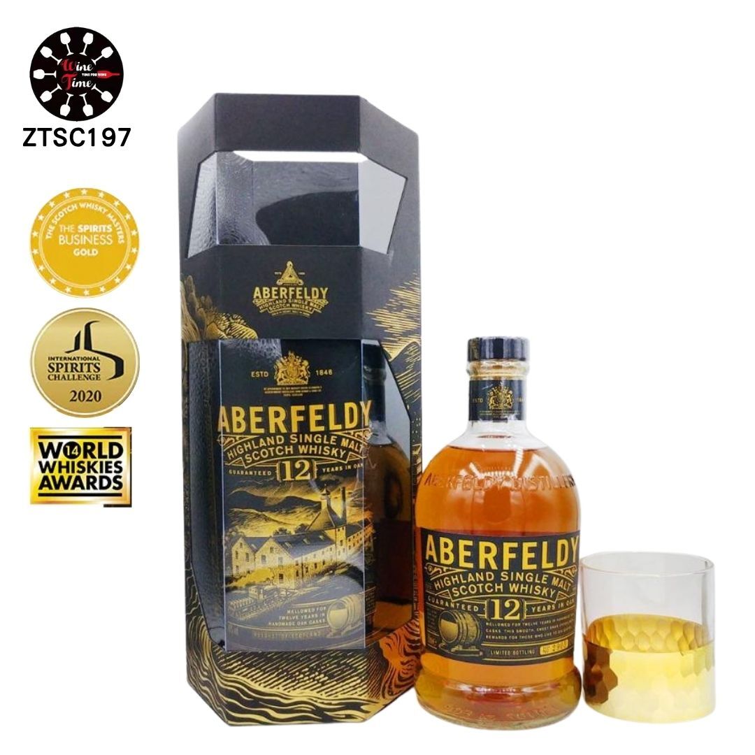 Aberfeldy 12 Years Highland Single Malt Whisky Glass Set（禮盒) | 連威士忌酒杯一隻