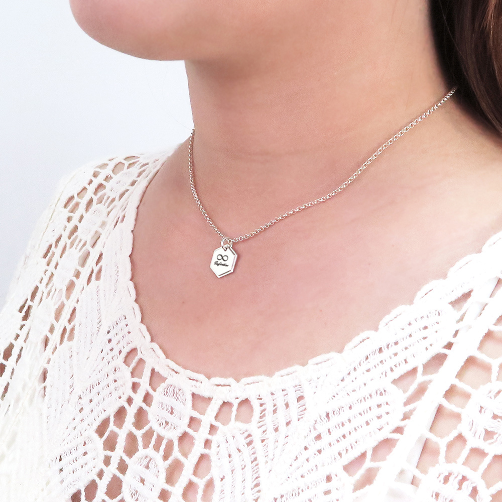 可刻字 六角造型項鍊 925純銀 女生飾品 客製化銀飾 禮物訂製