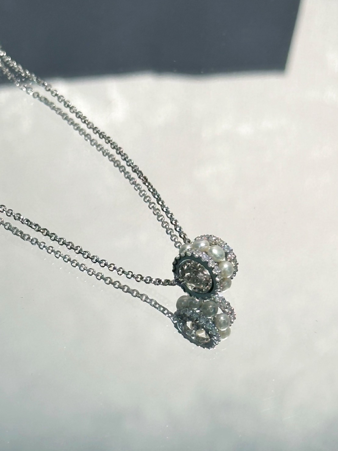 APM MONACO ETERNELLE系列 珍珠小蠻腰 可調節925銀 項鍊