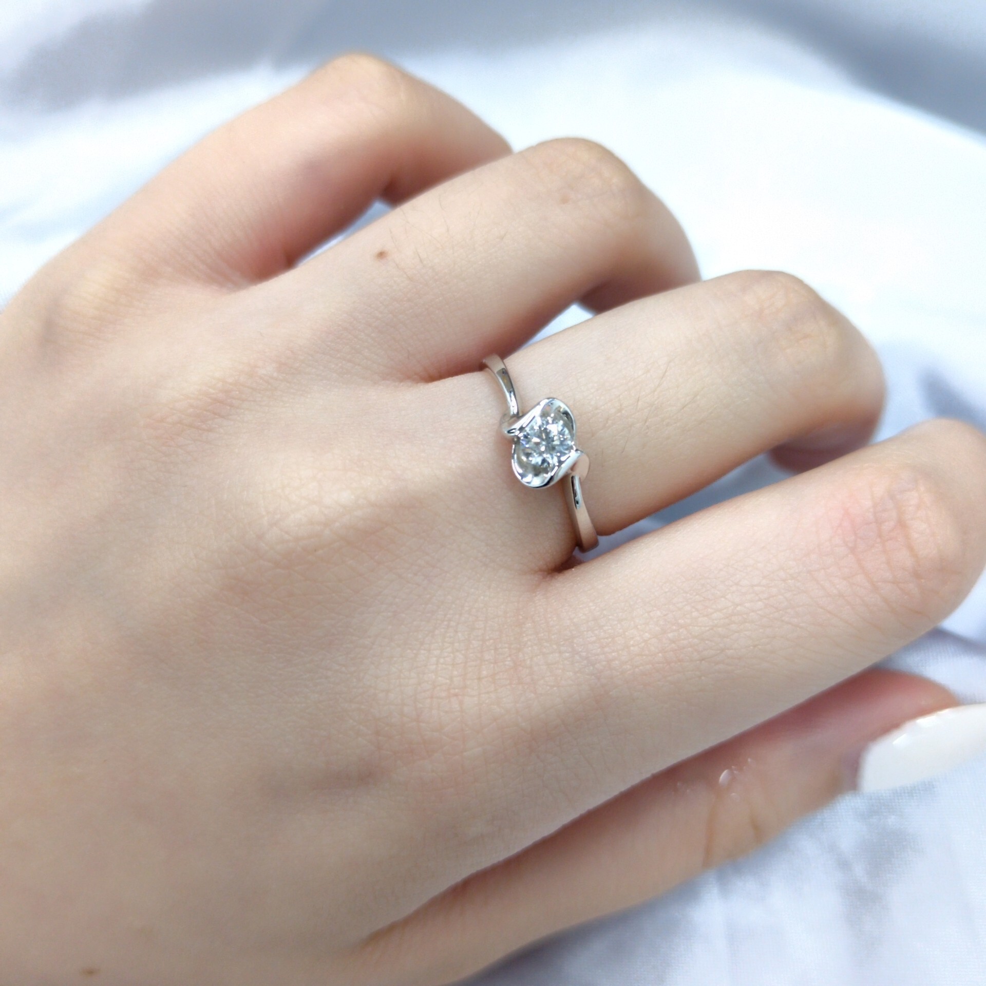 18K White Gold 0.26ct Diamond Ring