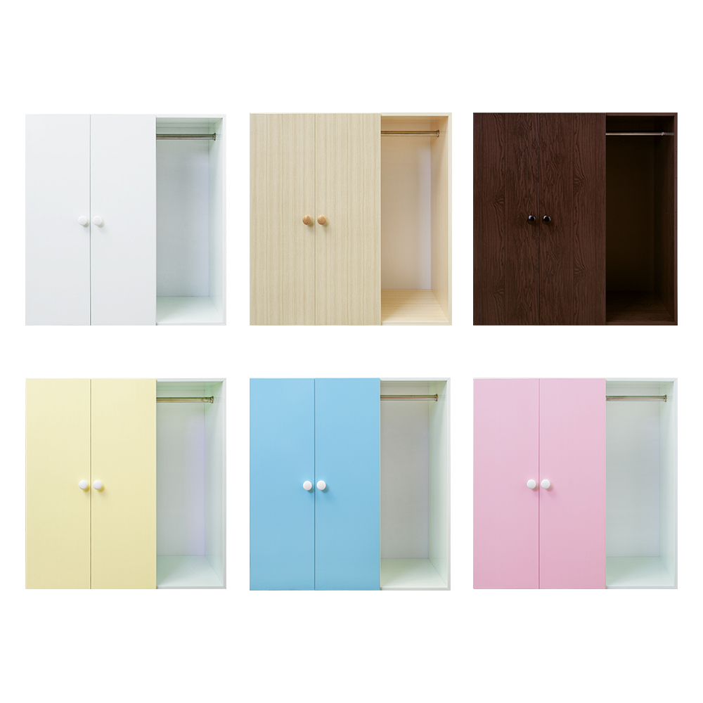 南亞塑鋼-防水3尺二門一格組合式塑鋼衣櫃/雙吊桿塑鋼收納衣櫃