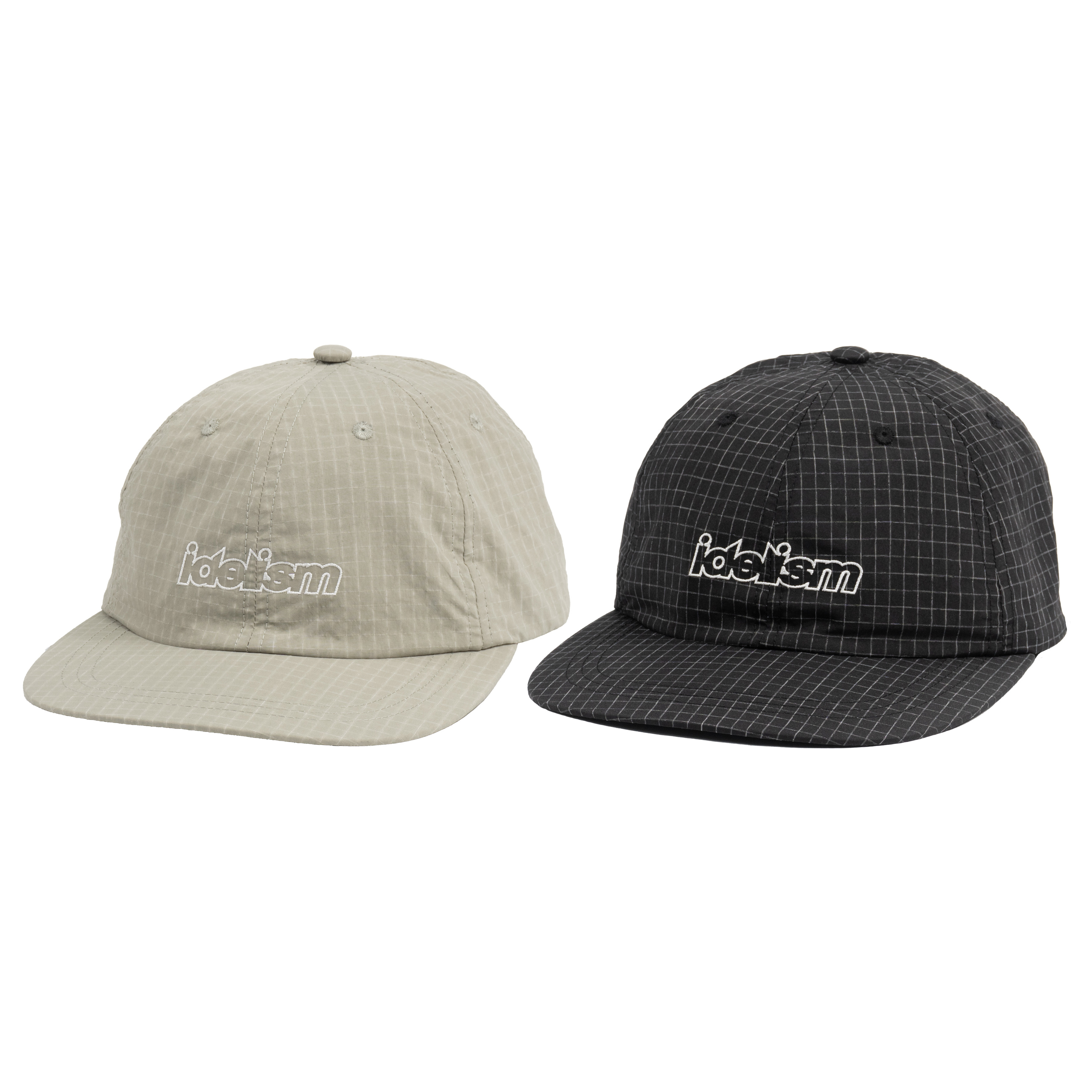 IDEALISM IDE Ripstop cap 防潑水 格紋 平沿帽 抗裂帽 黑色 沙色