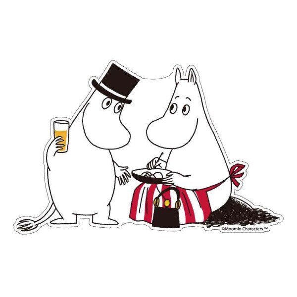 MOOMIN 嚕嚕米 嚕嚕米爸爸與媽媽 防水貼紙｜SMALL PLANET 日本