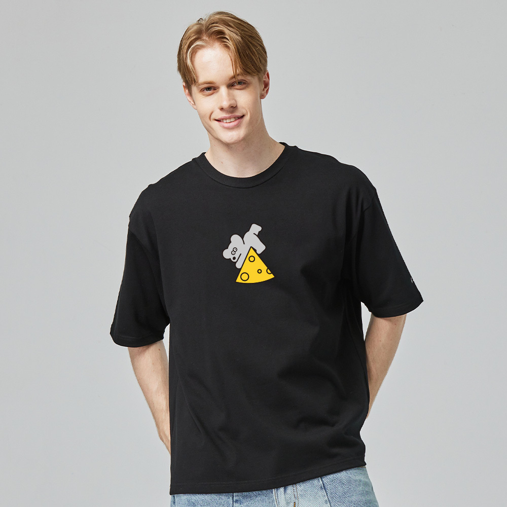 ANDY THE MOUSE,ANDY,安迪老鼠,T恤,厚磅T,重磅純棉T,寬版T,挺版短T,男女共版T,寬版T,棉T,精梳棉,印花T恤,潮流T恤,日系插畫T,中性T恤,親膚棉T,夏季T恤,扎實,柔軟,不悶熱,親膚