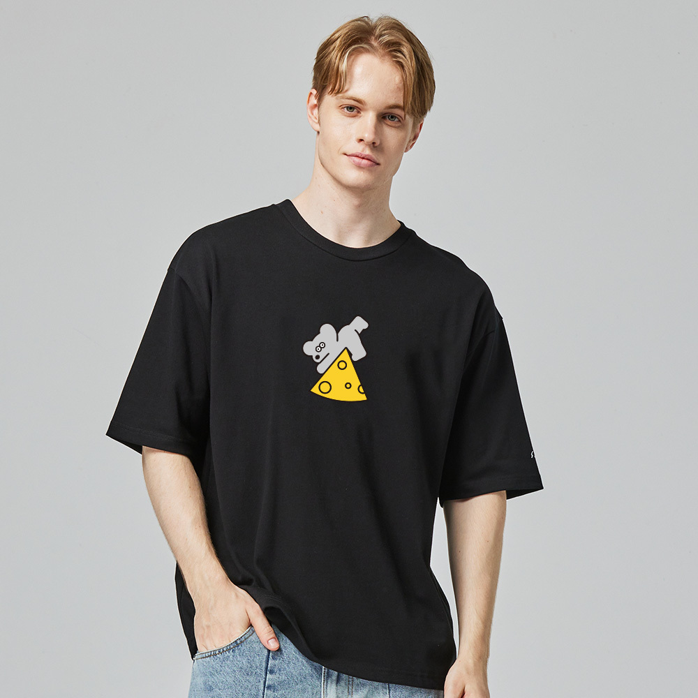 ANDY THE MOUSE,ANDY,安迪老鼠,T恤,厚磅T,重磅純棉T,寬版T,挺版短T,男女共版T,寬版T,棉T,精梳棉,印花T恤,潮流T恤,日系插畫T,中性T恤,親膚棉T,夏季T恤,扎實,柔軟,不悶熱,親膚