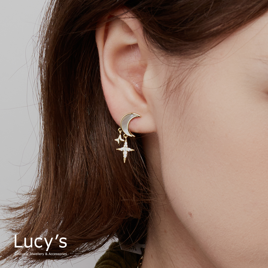 閃耀月光 耳環 (二色) (121546/121547)