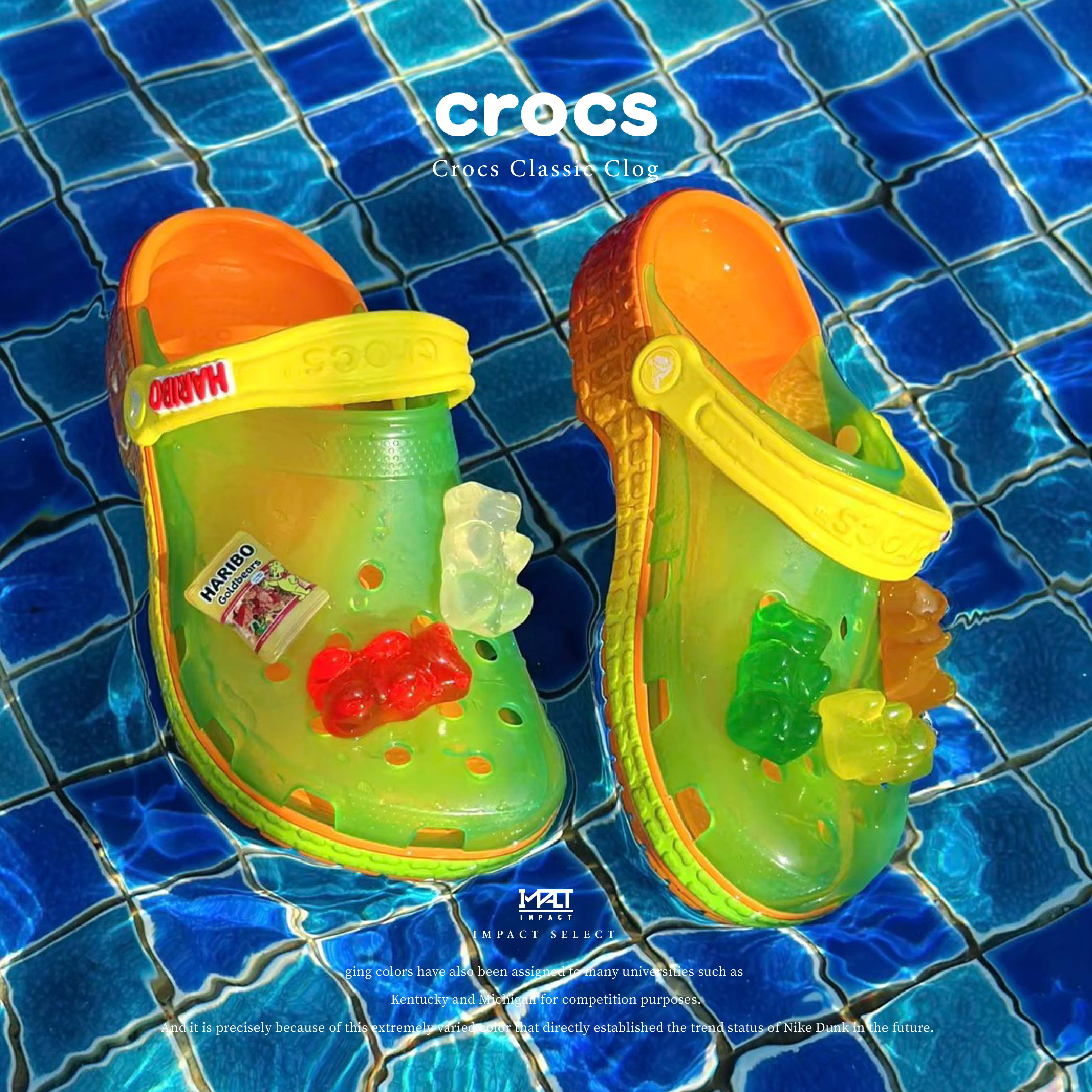 Haribo x Crocs Classic clog 小熊軟糖 聯名款 半透明 洞洞鞋 男女同款 210896-90H