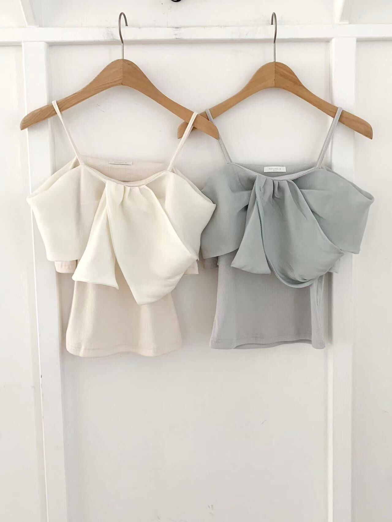 ♥︎ Pearly Ribbon One-shoulder Top