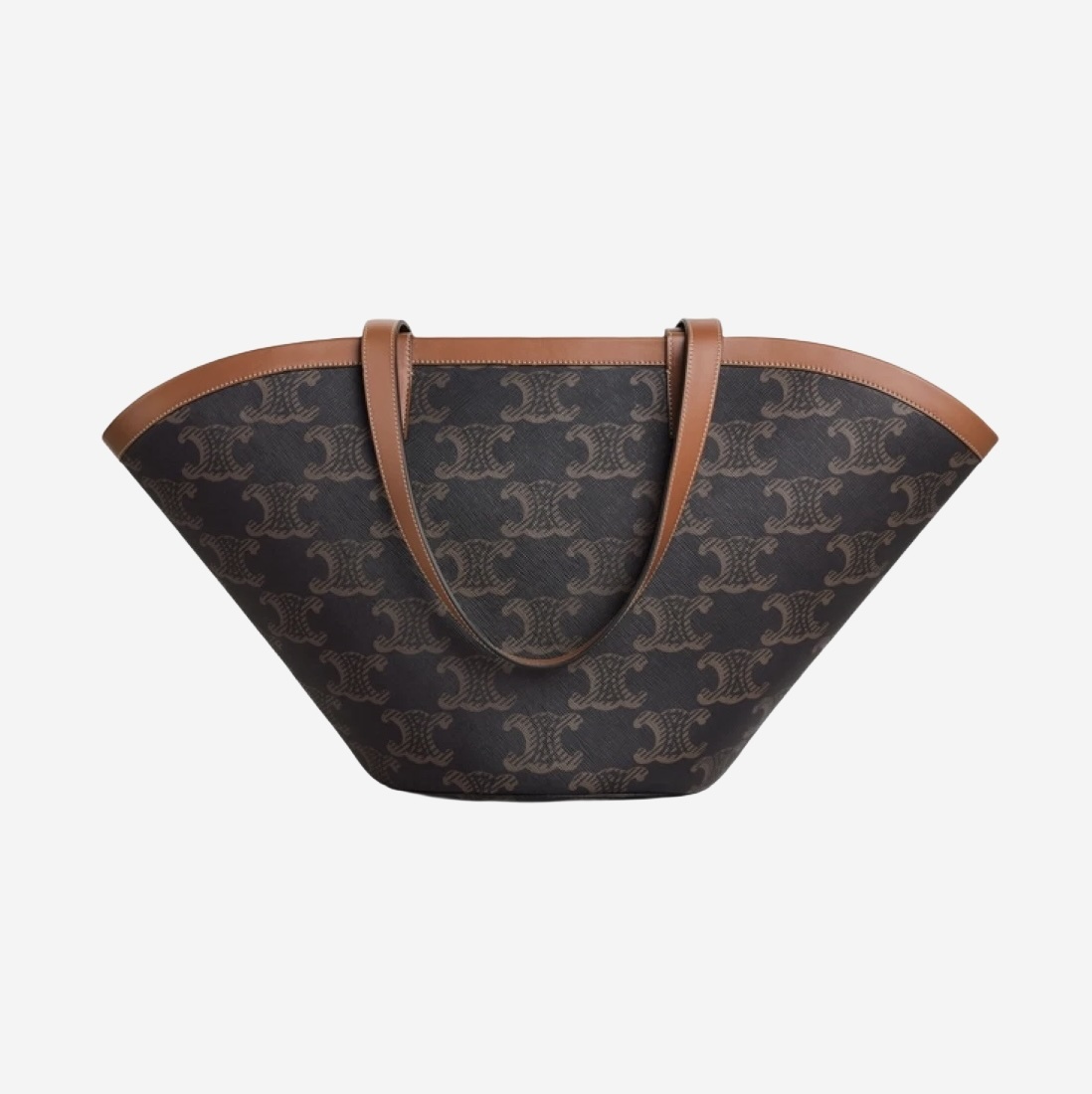 Celine bag Medium Couffin Bag in Triomphe Canvas XL and Calfskin Tan