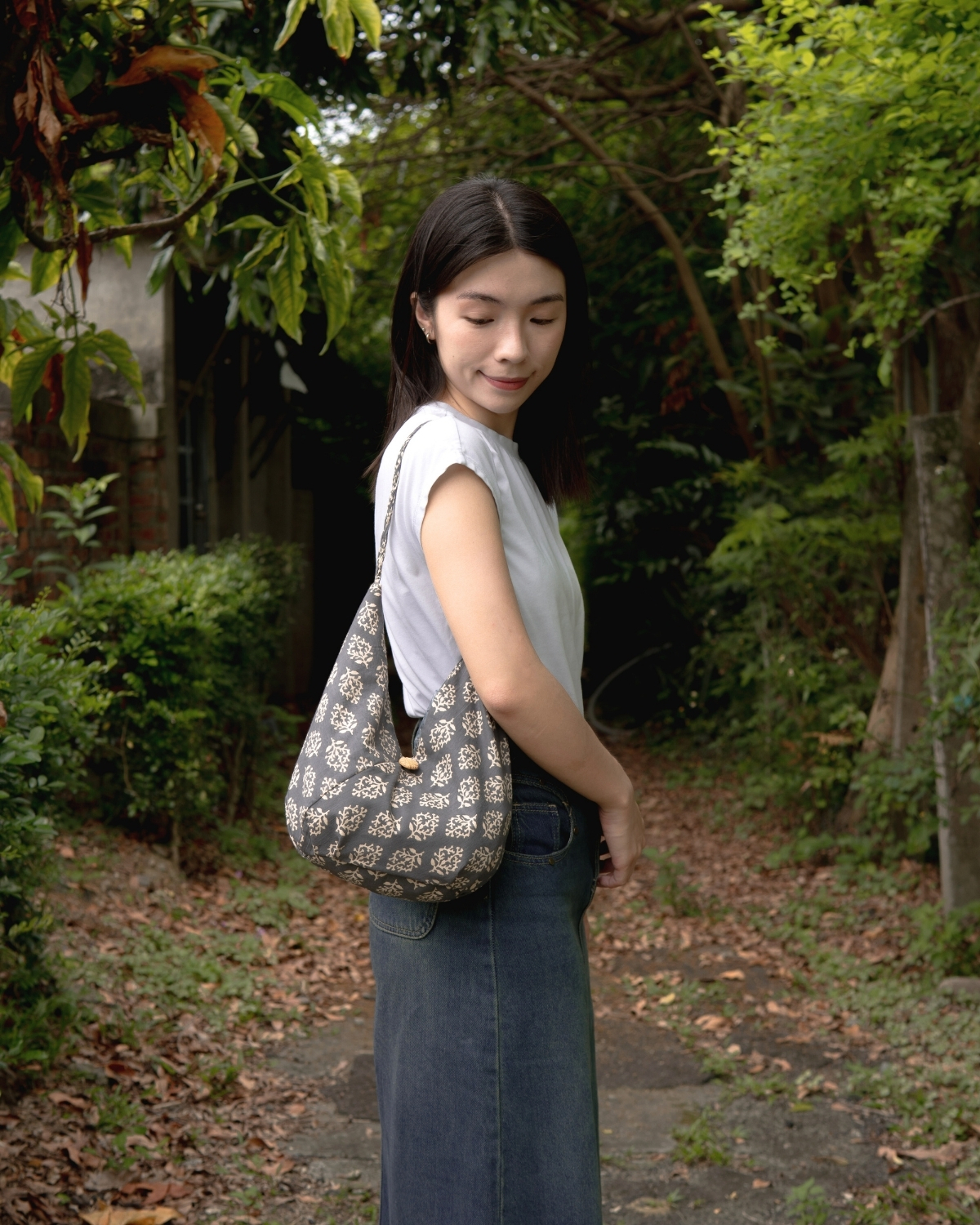 印度蓋染工藝 蝴蝶編織包 - 雪花