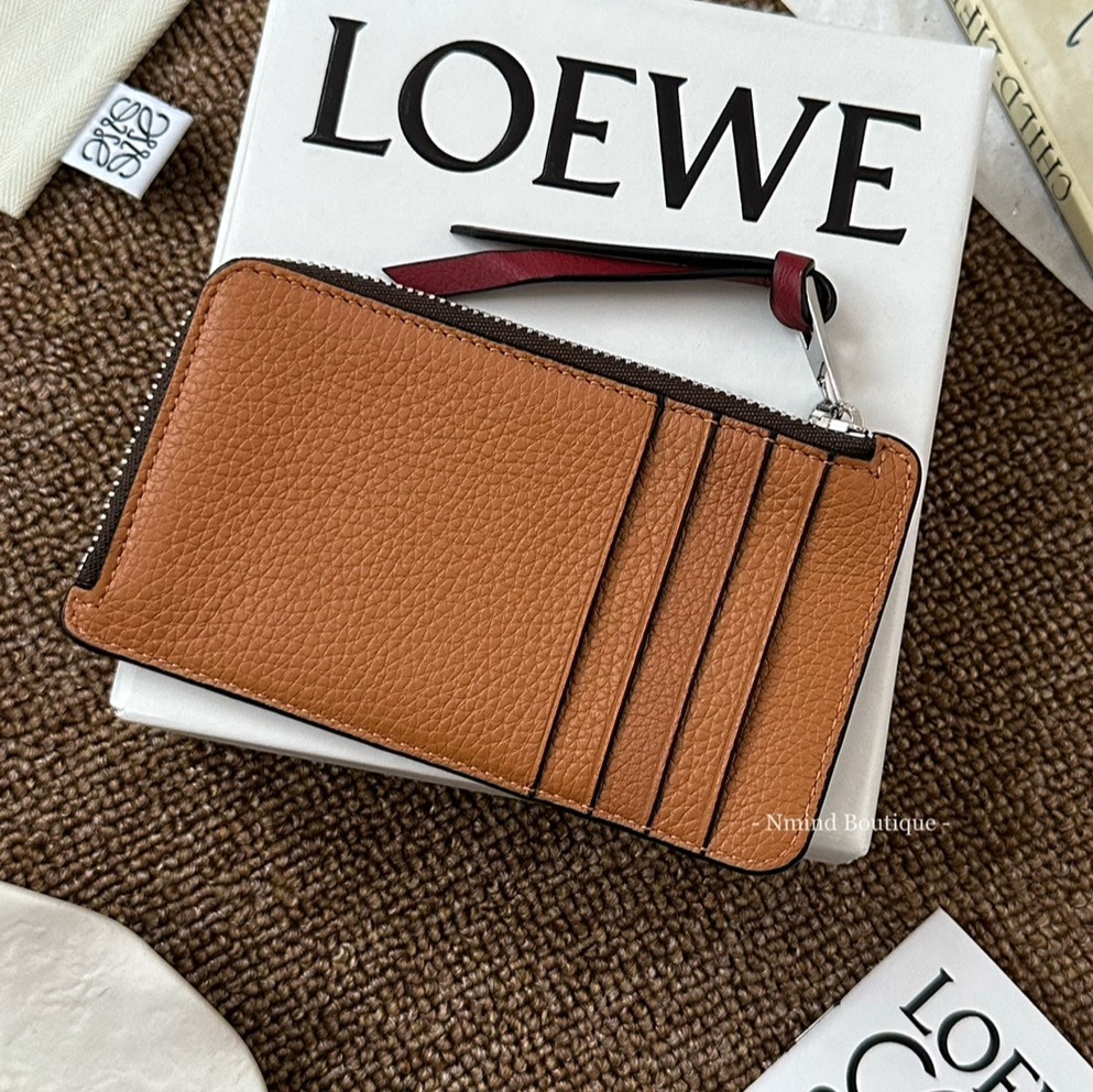 LOEWE COIN CARDHOLDER IN SOFT GRAINED CALFSKIN / Toffee/Tan