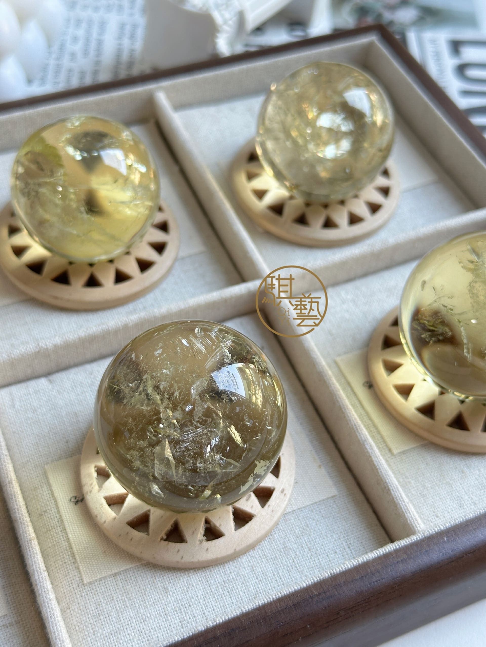 檸檬黃阿賽水晶球｜高頻轉動能場・穩定心神專注力