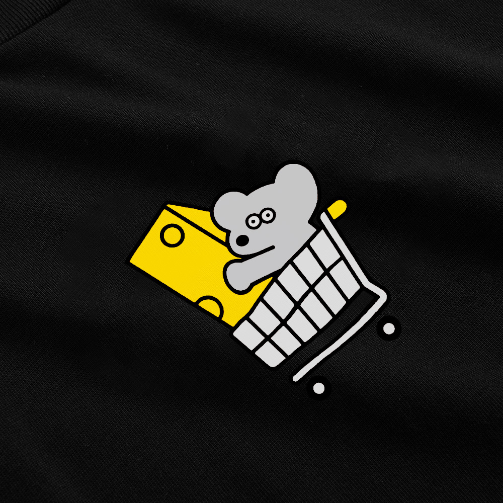 ANDY THE MOUSE,ANDY,安迪老鼠,T恤,厚磅T,重磅純棉T,寬版T,挺版短T,男女共版T,寬版T,棉T,精梳棉,印花T恤,潮流T恤,日系插畫T,中性T恤,親膚棉T,夏季T恤,扎實,柔軟,不悶熱,親膚